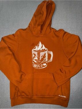 Unplug Graphic Hoodie - Rust Orange